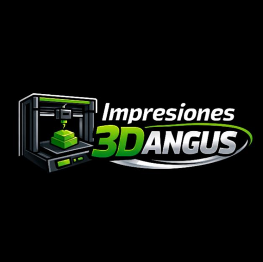 Logo de Impresiones 3D Angus con una impresora 3D